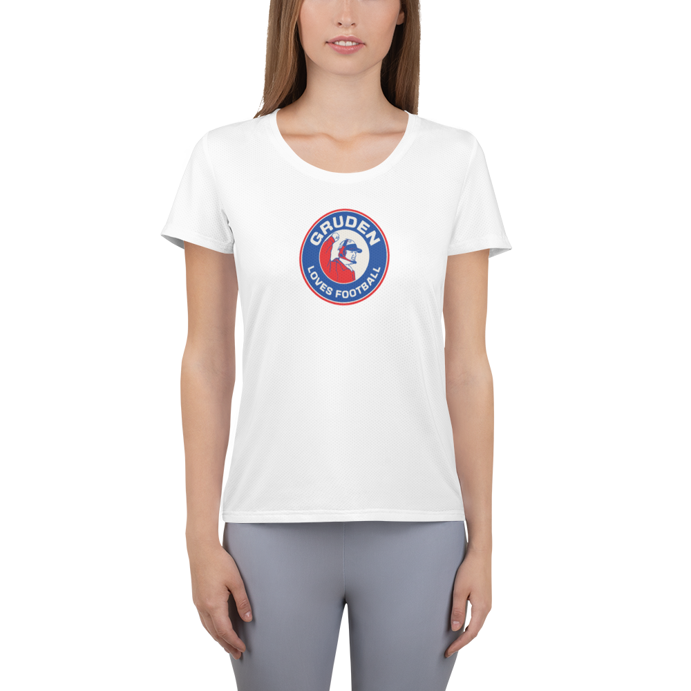 Gruden Loves Football Women's Athletic T-shirt