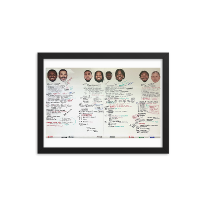 Gruden Loves Football Whiteboard Framed Poster