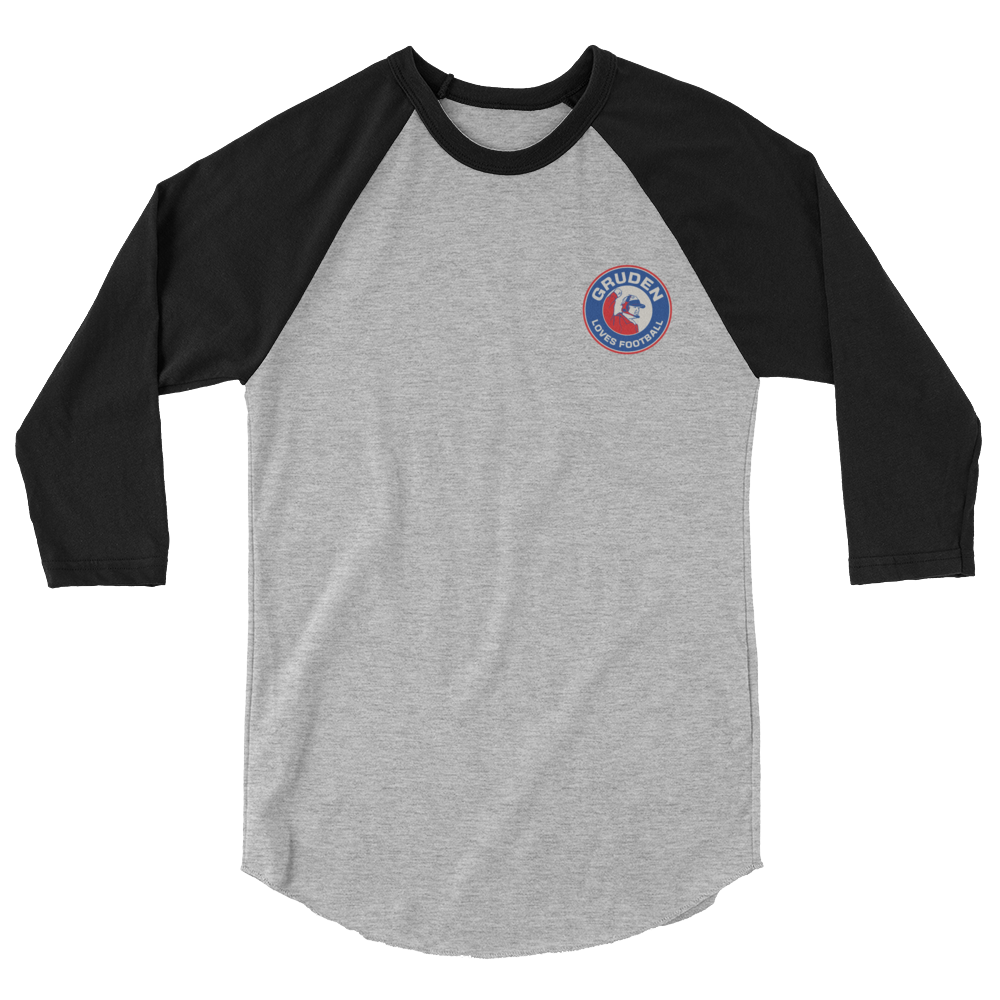 Gruden Loves Football 3/4 sleeve raglan shirt