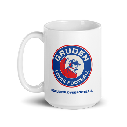 Gruden Loves Football coffee mug